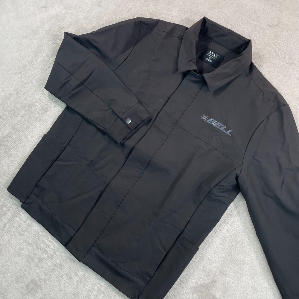 BYLT Premium Basics District Jackets Men Large Black Performance‎ Snap Corp Logo